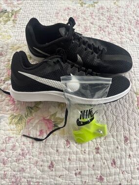 Nike Black & White Training Sneakers with Neon Yellow Accessories
